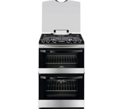 ZANUSSI ZCK68300X 60 cm Dual Fuel Cooker - Stainless Steel ZANUSSI ZCK68300X 60 cm Dual Fuel Cooker - Stainless Steel